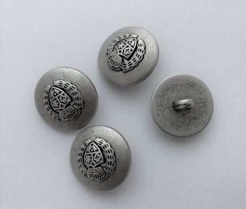 guzik srebrny metalowy herb www.sklepzkokarda.pl