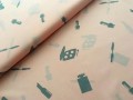 tkanina bluzkowa print pudrowy www.sklepzkokarda.pl