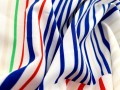 delikatna silki paski kolorowe biały www.sklepzkokarda.pl